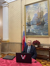 El Ministro Consejero de la Embajada intervino en una videoconferencia organizada por la asociación cultural "Tertulia en Barbecho" El Ministro Consejero de la Embajada intervino en una videoconferencia organizada por la asociación cultural "Tertulia en Barbecho"
